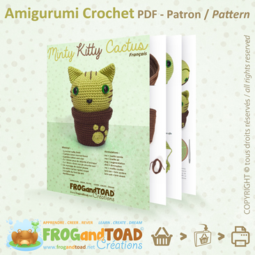 KITTY CACTUS Amigurumi Crochet PDF - Chat Cat - FROGandTOAD Créations